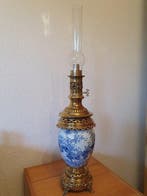 Lamp - Messing, Porselein, Glas - Antieke moderator-lamp