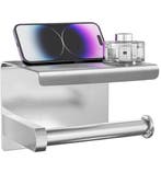 Avalo WC Rolhouder met Plankje - Zilver - Zelfklevend /, Verzenden, Nieuw