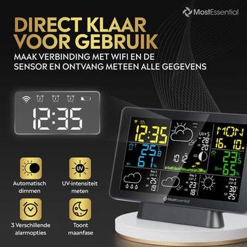2dekans | MostEssential Weerstation Wifi Edition - Draadloos, Ophalen of Verzenden, Zo goed als nieuw