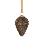 decoratie dennenappel antiek bruin 14cm, Verzenden, Nieuw