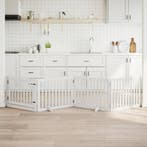 vidaXL Hondenhek inklapbaar met deur 4 panelen 320 cm, Verzenden, Nieuw