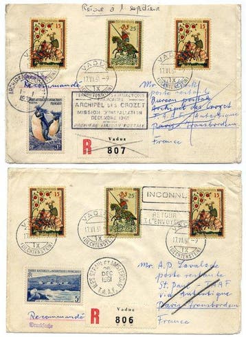 Liechtenstein 1961 - Zeldzaam paar opeenvolgende, Gestempeld