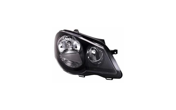 Koplamp Rechts H7 + H1 Zwart GTI Geschikt Voor Polo 9N3 2..., Auto-onderdelen, Verlichting, Nieuw, Volkswagen, Ophalen of Verzenden