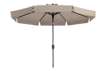 Madison stokparasol Flores luxe ecru 300 cm., Verzenden, Nieuw, Stokparasol, Kantelbaar