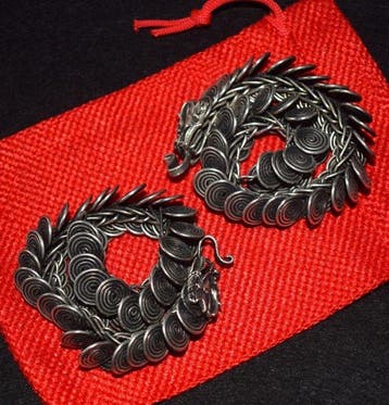 2 x armbanden DRAGONEN MIAO - HMONG 105 g - Laos - Hmong