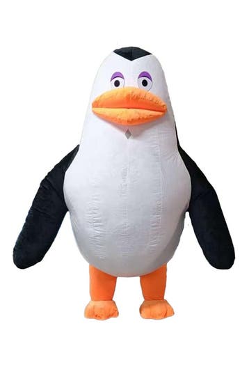 KIMU® Mega Opblaasbare Mascotte Pinguin Zwart Wit 2 Meter Vo, Ophalen of Verzenden, Nieuw, Carnaval, Kleding