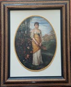 Friedrich August von Kaulbach (1850-1920) - Suonatrice di, Antiek en Kunst, Kunst | Schilderijen | Klassiek