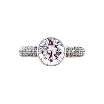 Witgouden ring met zirkonia van Blush 14 karaat, Sieraden, Tassen en Uiterlijk, Verzenden, Zo goed als nieuw, Goud