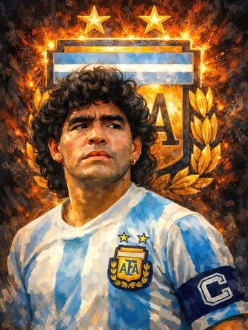 Canvas Fit - Alberto Ricardo - Diego Maradona – La Gloria, Nieuw