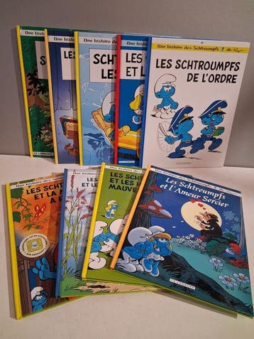 Les Schtroumpfs - 9x C - 9 Album - Eerste druk - 1998/2019, Nieuw
