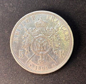 Frankrijk. Napoléon III. 5 Francs 1869-A, Paris (Zonder