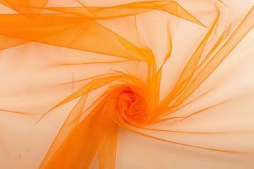 Tule stof – Oranje, 120 cm of meer, Oranje, Ophalen of Verzenden, Polyester