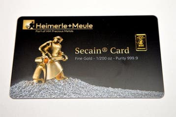 Duitsland. Gold Bar Heimerle+Meule 1/200oz (.999) (Zonder, Postzegels en Munten