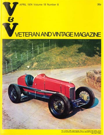 1974 VETERAN AND VINTAGE MAGAZINE 8 ENGELS, Nieuw, Author