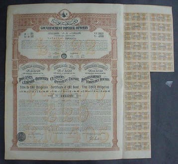 Verzameling van obligaties of aandelen - Ottomaanse Rijk