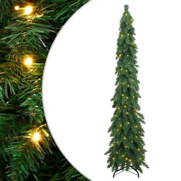 vidaXL Kunstkerstboom met verlichting 130 LEDs 210 cm, Diversen, Verzenden, Nieuw