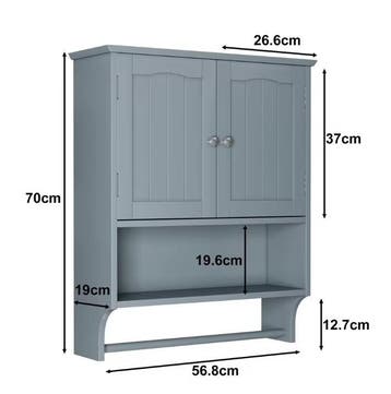 Badkamer Wandkast met Handdoekhouder en 2 Deuren, Huis en Inrichting, Verzenden, Nieuw