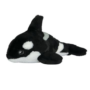 Orka knuffel - zacht pluche - zwart/wit - 35 cm, Verzenden, Nieuw