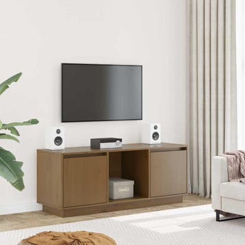 vidaXL Tv-meubel 110,5x35x44 cm massief grenenhout, Minder dan 50 cm, Verzenden, Nieuw, Minder dan 100 cm