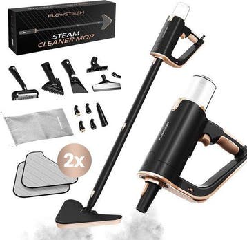 2dekans | FLOWSTEAM® Luxe Stoomreiniger - 13 Opzetstukken -, Ophalen of Verzenden, Gebruikt