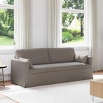 vidaXL Bank Taupe 198 x 78 x 80 cm Stof, Huis en Inrichting, Banken | Bankstellen, Verzenden, Nieuw, Stof, Minder dan 150 cm