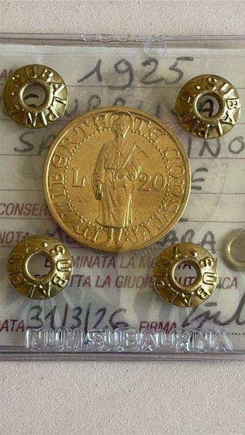 San Marino. 20 Lire 1925, Postzegels en Munten, Munten | Europa | Niet-Euromunten