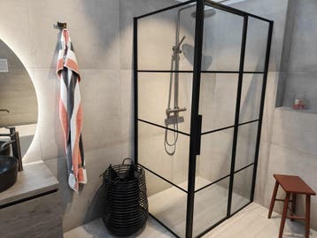 Douchecabine 120x90cm zwart profiel soho stijl - 0031, Ophalen, Nieuw, Glas, Douche