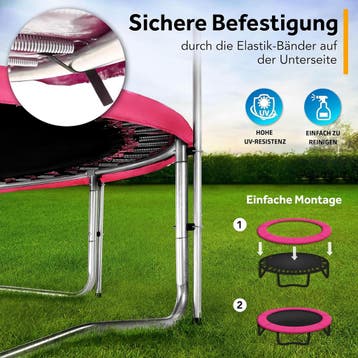 Trampoline rand - Beschermrand - 244 cm - Roze - Kiduku, Verzenden, Zo goed als nieuw