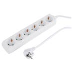 Tafelcontactdoos 6 voudig wit + RA - 5 meter, Ophalen of Verzenden, Nieuw