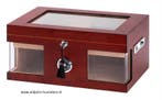 H01 HUMIDOR WOOD WONDERFUL INZETTRAY EN SLOT - 125 SIGAREN, Verzamelen, Verzenden, Nieuw, Tabaksdoos of Verpakking