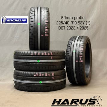 225/40/19 93Y * Michelin zomerbanden 6,1mm profiel 4X, Auto-onderdelen, Banden en Velgen, 19 inch, Gebruikt, Ophalen of Verzenden