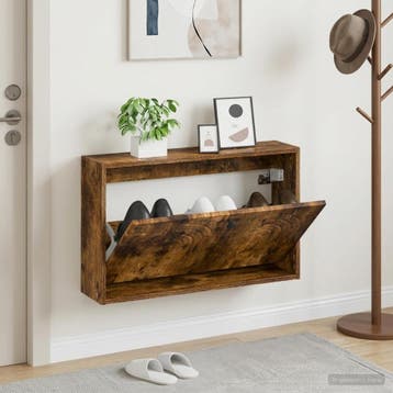vidaXL Wandgemonteerde Schoenkast ALKMAAR 71 x 17 x 43 cm, Verzenden, Nieuw