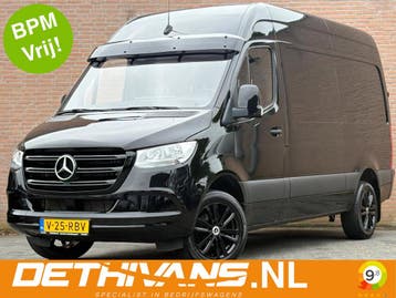 Zakelijke Lease |  Mercedes-Benz Sprinter 317CDI 170PK L2H2, Automaat, Stof, Gebruikt, Zwart