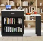 Keukeneiland met Uitschuifbare Tafel en Stopcontact 211 cm, Verzenden, Nieuw