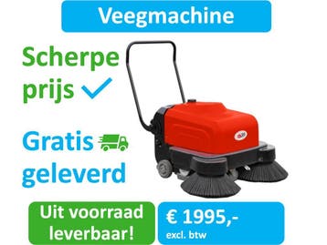 Veegmachine | achterloper | elektrisch vegen | waternevel, Zakelijke goederen, Machines en Bouw | Onderhoud en Reiniging, Verzenden