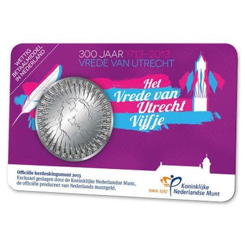 5 Euro 2013 Vrede van Utrecht UNC Coincard, Postzegels en Munten, Munten | Nederland, Verzenden