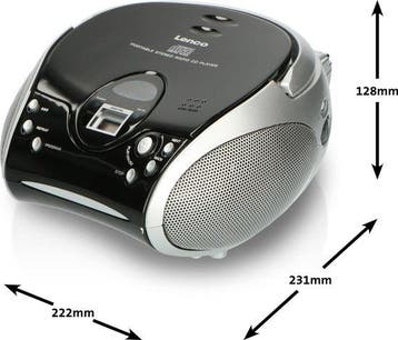 Draagbare radio/CD speler zwart Lenco SCD-24 (Radios), Verzenden, Nieuw