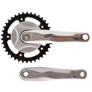 Falkx Crankstel 38T - Aluminium - Zilver - 170 mm - Spiel..., Fietsen en Brommers, Fietsonderdelen, Ophalen of Verzenden, Nieuw