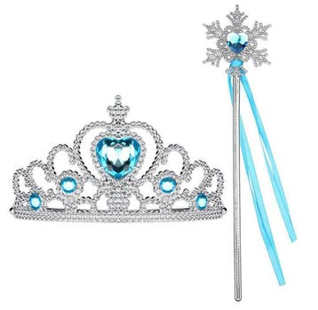 Kroon en staf - Zilver met blauwe linten, Sieraden, Tassen en Uiterlijk, Kindersieraden, Ophalen of Verzenden, Nieuw