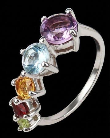 Amethist - Zilver, Het Geheim van de Tovenaars – Ring met
