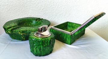 Volterra - Asbak (3) - Albast, Antiek en Kunst