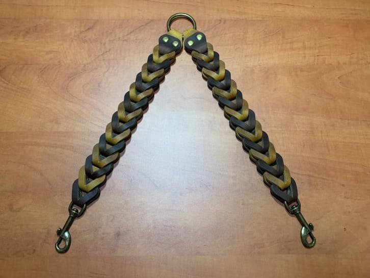 Leren duo honden riem Cognac/brown, Auto-onderdelen, Overige Auto-onderdelen, Nieuw, Ophalen of Verzenden