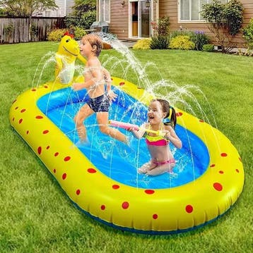 Dino Opblaas Zwembad Speelkleed met Sproeier 1,7m, Verzenden, Nieuw
