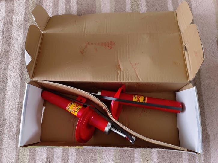 Set Peugeot 206 schokdempers vooras gasdruk, Auto-onderdelen, Ophanging en Onderstel, Nieuw, Peugeot, Ophalen of Verzenden