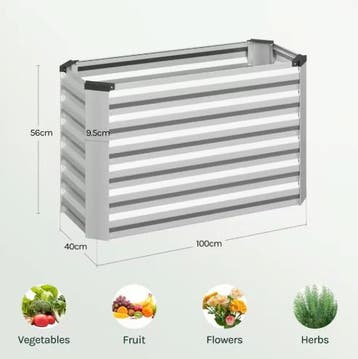 Stalen Verhoogd Bed: Roestvrij voor Tuin, Balkon, Groenten, Tuin en Terras, Bloempotten, Verzenden, Nieuw