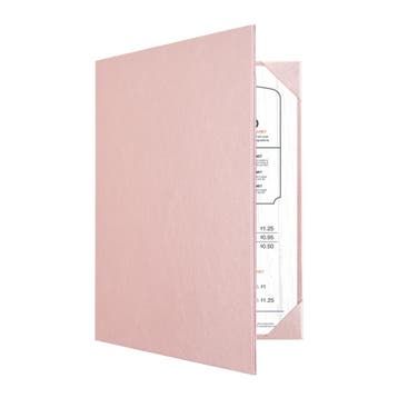 A4 Menumap voor 2 menukaarten - Rose Goud