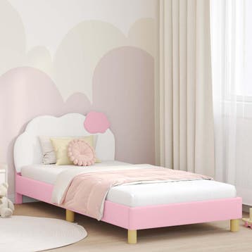 vidaXL Bedframe voor kinderen met hoofdbord Roze 80 x 200 cm, Verzenden, Nieuw