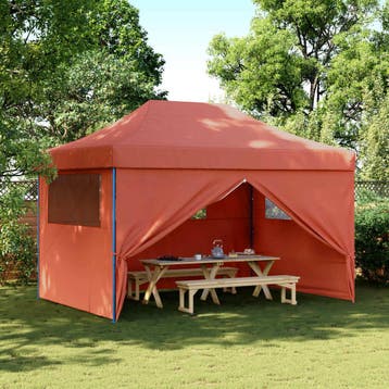 vidaXL Partytent 279 x 410 x 315 cm Terracotta Oxford Stof, Verzenden, Nieuw, Partytent