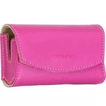 Nikon Coolpix CS-S13 Compact Leren Case - Roze, Verzenden, Zo goed als nieuw