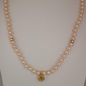 Zonder minimumprijs - Ketting met hanger - 18 karaat Geel
